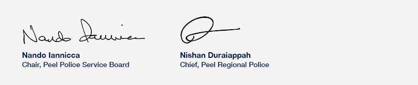 Chair and Chief signatures